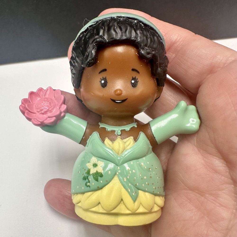 Fisher Price Little People Disney Princess Tiana Holding Pink Flower